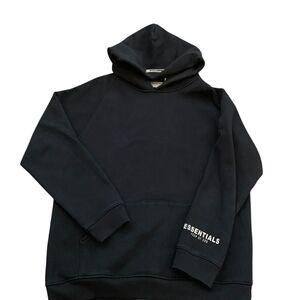 Fear of God ESSENTIALS Black Hoodie Size L Luxury Streetwear